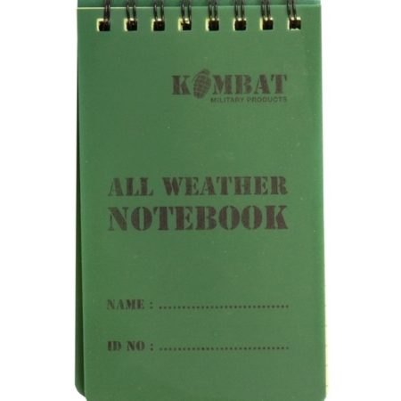 KBMWN * Kombat Mini Waterproof Notebook.